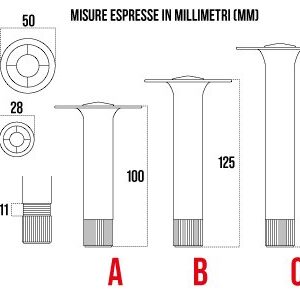 PIEDINO ABS REG. mm.100 - immagine 2