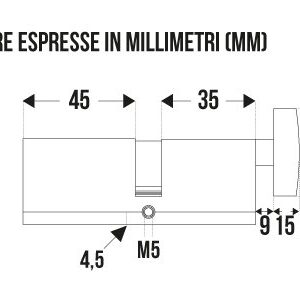 CILINDRO C/POMOLO mm.92 - immagine 2