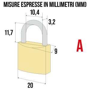 LUCCHETTO MASSICCIO mm20 RIF.21 - immagine 2