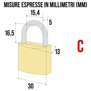 LUCCHETTO MASSICCIO mm30 RIF.22 - immagine 2