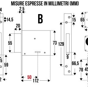 SERRATURA 4 MANDATE B.O. mm.50 - immagine 2